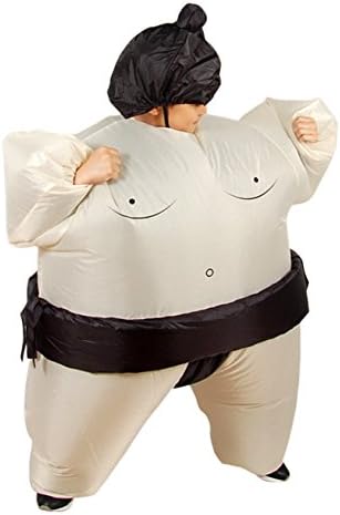 Lakerui Inflatable Sumo Wrestler Fat Suit Blow Up Costume Fancy Dress Kids