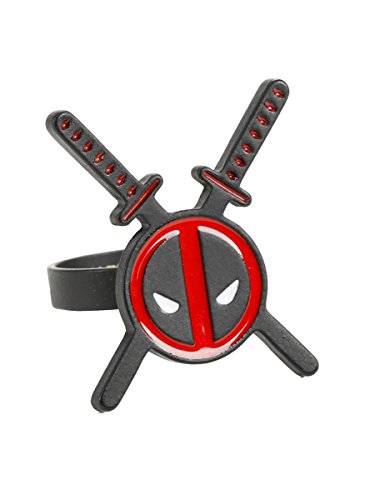 Marvel Deadpool Swords Logo Ring