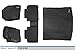 MAXLINER Custom Fit 2 Row Floor Mats and Cargo Liner Set for 2015-2024 Ford Edge