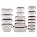 Rubbermaid Lock-Its Food Storage Containers with Easy Find Lids, Racer Red, 34-Piece Set