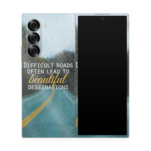 Glossy Glitter Phone Skin Compatible with Samsung Galaxy Z Fold 6 - Difficult R…
