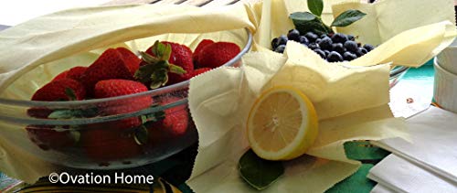 image for BEESWAX FOOD WRAPS NO DYES - PREMIUM GRADE, Reusable, Sustainable, Org