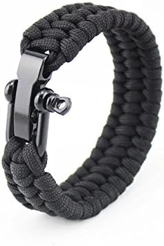 CHCUAN Survival Bracelet - Military Spec Paracord - Trilobite Style with Adjustable Stainless Steel Bow Shackle