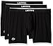 Lacoste Men's Cotton Stretch Boxer Brief Underwear, Multipack, Black-3 Pack, Medium