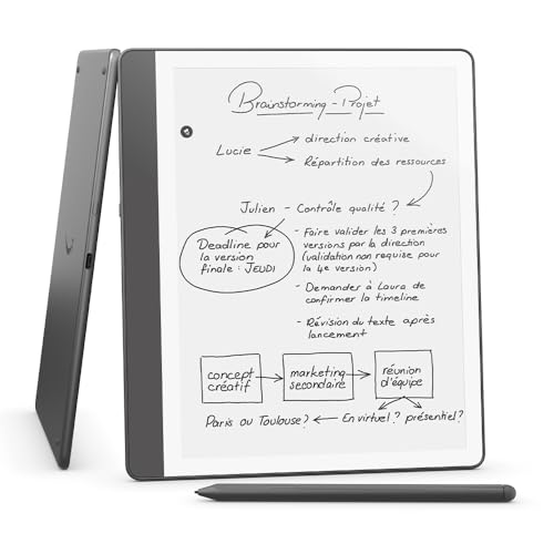 Kindle Scribe (32 Go) | Écran repensé avec bordures uniformes | Écriture dans les livres et documents | Stylet premium inclus | Gris tungstène