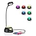 DreamSky Small Alarm Clock with Desk Lamp, 7 Colors Changing Mood Light, USB Port for Cellphone Charging, Snooze, Outlet Powered with DC Adapter Included, Batery Backup.