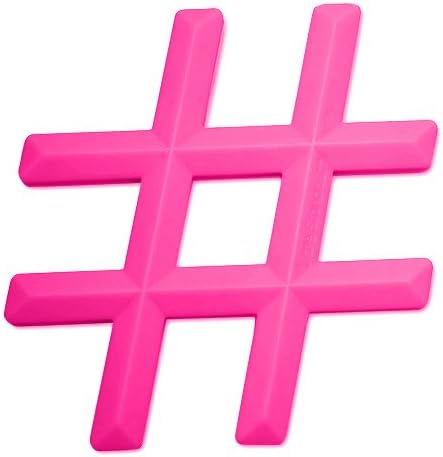 Little Standout Baby Teething + Infant Teething Toys, 100% Silicone Teether, BPA Free Chew Toys for Babies: The Natural Alternative to Baby Teething Tablets for Teething Relief - Hashtag Pink