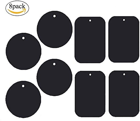 Mount Metal Plate, Bagent Replacement Plate with 3M Adhesive for Universal Magnetic Car Phone Mount and Tablet Holder (4 Rectangular Plates &amp; 4 Round Plates)