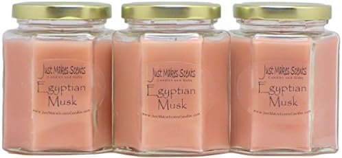 3 Pack - Egyptian Musk Scented Blended Soy Candles | Hand Poured in The USA by Just Makes Scents