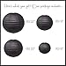 Just Artifacts Decorative Round Chinese Paper Lanterns 24pcs Assorted Sizes (Color: Black)