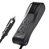 AngLink 200W Car Power Inverter DC 12V to 115V AC Converter with 4.8A Dual USB Charger Adapter