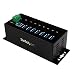 StarTech.com 7-Port Industrial Grade USB 3.0 Hub with ESD & 350W Surge Protection - Rack mountable Metal USB Port Expander Splitter hub (ST7300USBME)
