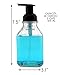 Cornucopia Brands 16-Ounce Square Glass Foaming Soap Dispensers (2-Pack, Clear Bottle w/Bronze Color Pump)