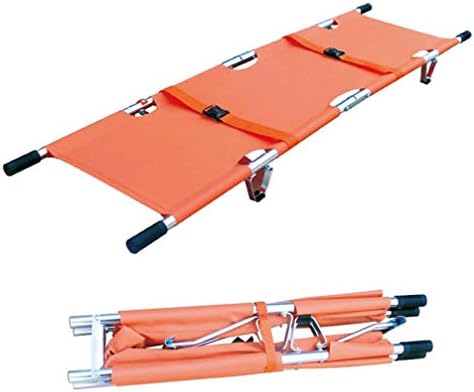 XR Emergency Rescue Flat Foldaway Portable Stretcher with Two Steel Bars,for Hospital,Clinic, Home,Sports venues,Ambulance Weight Capacity 350 lb