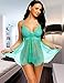 Avidlove Women Babydoll Set Mesh Lingerie Strap Chemise Lace Sleepwear Outfits Green XL