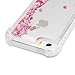 MOLLYCOOCLE iPhone 5/5s/SE Case, Liquid Bling Glitter Sparkle TPU Phone Case 3D Cute Star Flowing Floating Quicksand Silicone Soft TPU Cover for iPhone 5/5s/SE, Pink