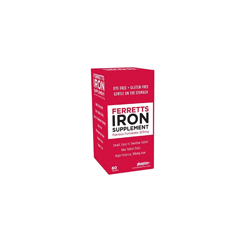 Ferretts Iron Tablets 325mg Ferrous Fumarate 2 Pack (120 Total) MY