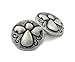 Bezelry 12 Pieces Baby Angel Oval Antique Silver Color Metal Shank Buttons. 18mm X 15mm