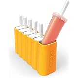 ZOKU Mod Pops, 6 Classic Popsicle Molds in One Compact Tray With Sticks and Drip Guards, Easy-Release, BPA-free
