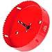 Eliseo 6 Inch 152mm Hole Saw Blade For Cornhole Boards , Corn Hole Drilling Cutter With Hex Shank Drill Bit Adapter For Cornhole Game , Carbon Steel & BI-Metal Heavy Duty Steel( Red )