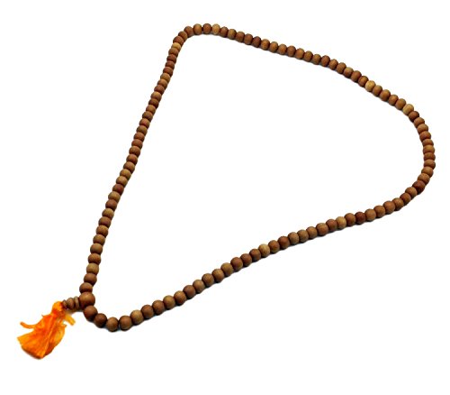 Healing Lama 108 Beads Genuine Sandlewood Tibetan Meditation Prayer Japa Mala, Buddhist Necklace. 8MM Beads Size