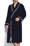 Ekouaer Mens Knit Sleepwear Lightweight Short Spa Robe Bathrobe Eco-friendly
