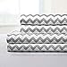 1500 Supreme Collection Twin Sheet Sets Chevron Gray - Luxury Hotel Bed Sheets and Pillowcase Set for Twin Mattress - Extra Soft, Elastic Corner Straps, Deep Pocket Sheets, Twin, Chevron Gray