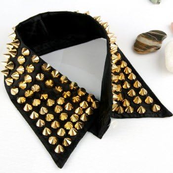 Acrylic Cone Stud Spike Rivet False Neck Collar Choker Bib Necklace Punk Lady