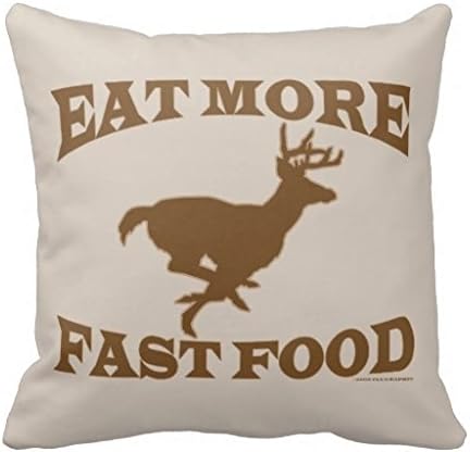 Miss Gaga Hunter Hunting Sport Funny Eat More Fast Food Buck Pillow Case