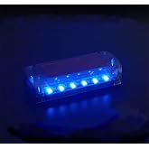 6 LED Car Alarm Warning Fake Dummy Solar Power Simulated Security Anti-Theft Flashing Light Car Burglar Alarm (Blue)