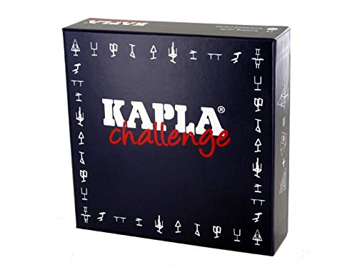 Kapla 8027 Holzplättchen Challenge 16-Teilig mit 12 Spielkarten, 4 Jahre to 12 Jahre, französische Ausgabe
