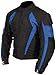 Milano Sport Gamma Motorcycle Jacket with Blue Accent (Black, XX-Large) (MJGAM03842X)