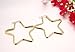 Vnox 1-4 Pairs Womens Sisters Sister Stainless Steel Simple Big Star Heart Wave Shape Hoop Round Earrings,Gold Plated,Clip-top (Star)