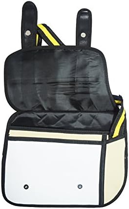 Newtripod 3D Style 2D Drawing Cartoon Paper Bag Comic 3D Messenger Bag for Women and Girls Teens Satchel Handbags with Shoulder Wide Strap School Crossbody Bags for College,Yellow