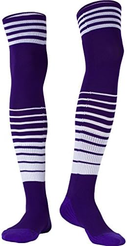 Fracer Men's Stripe Over Knee High Socks Football Baseball Sports Socks