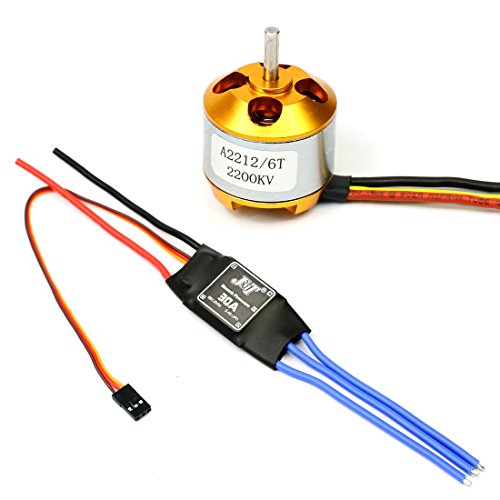 BGNing 2212 2200kv Brushless Motor Outrunner W/Mount 6t + 30a ESC Controller for Drone Rc Quadcopter Multi Copter UFO