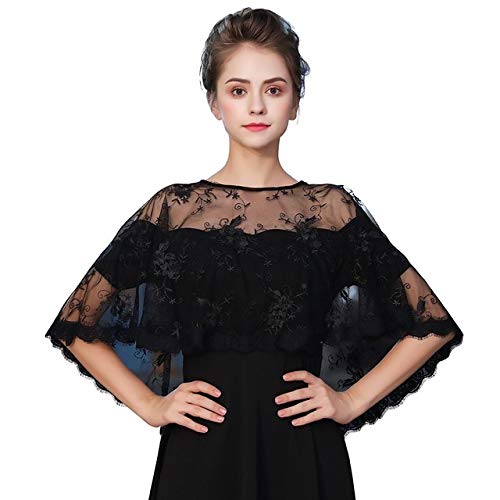 sheer black evening jacket