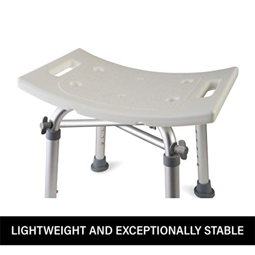Dr. Kay’s Adjustable Bath Chair with Unique Heavy Duty Crossbar Supports, Shower Stool, Bathroom
