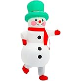 Rysotowy Inflatable Christmas Costume for Adults Funny Blow up Xmas Tree, Snowman, Santa Claus Costume Suit Xmas Outifit