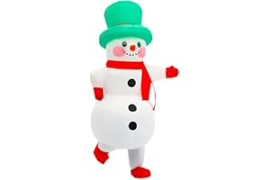 Rysotowy Inflatable Christmas Costume for Adults Funny Blow up Xmas Tree, Snowman, Santa Claus Costume Suit Xmas Outifit