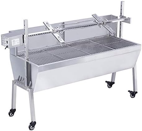 RXRENXIA Barbecue Grill,Stainless Steel BBQ,Automatic Rotating Grill,Charcoal Grill Smoker for Cooking Household Garden Picnics