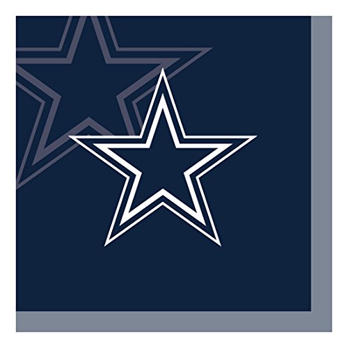 Creative Converting Officially Licensed NFL Paper Beverage Napkins, 192-Count, Dallas Cowboys