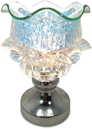 Blue Lily, Glow in the Dark Touch-controlled Fragrance Lamp with Free Replacement Halogen Bulb