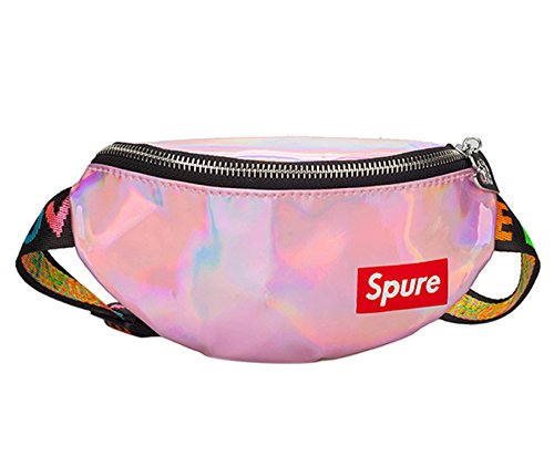 Kids Holographic Fanny Pack Sports Hiking Running Purse Waist Pack Belt Bum Bag