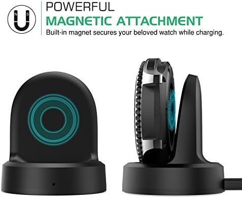 Moko Samsung Gear S3 Sarj Cihazi Sarj Istasyonu Sarj Istasyonu Sarj Istasyonu Sarj Platformu Adaptoru Mikro Usb Kablolu Samsung Gear S3 Classic Sm R770 S3 Frontier Sm R760 Smart Watch Icin Siyah