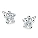 AoedeJ Tiny Flower Stud Earrings 925 Sterling Silver Earrings Cubic Zirconia Crystal Earrings for Girls Women