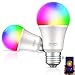 Smart WiFi LED Light Bulb A19 2700K 800Lm Gosund, Multi-color, Dimmable, No Hub Required, APP Remote Control Home Night lamp, Work with Alexa & Google Assistant (2 Pack)