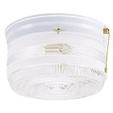 Westinghouse 6734500 Two-Light Flush-Mount Interior Ceiling Fixture with Pull Chain, White Finish with White and Clear Glass (Tools & Home Improvement)