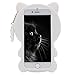 iPhone 6 6S Case, Maoerdo Cute 3D Cartoon White Plutus Cat Lucky Fortune Cat Kitty with Bow Tie Silicone Rubber Phone Case Cover for Apple iPhone 6 / 6S 4.7 inch