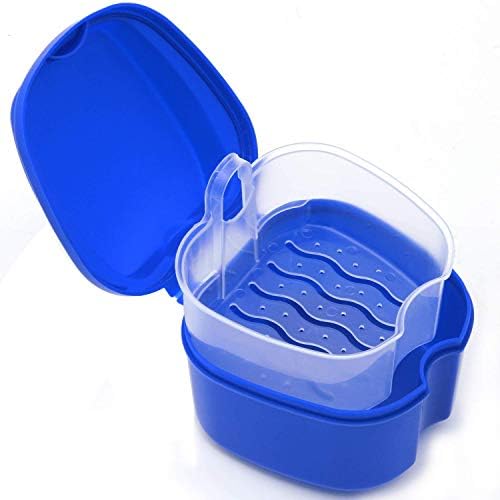 Denture Case, Denture Cup with Strainer, Coolrunner Denture Bath Box